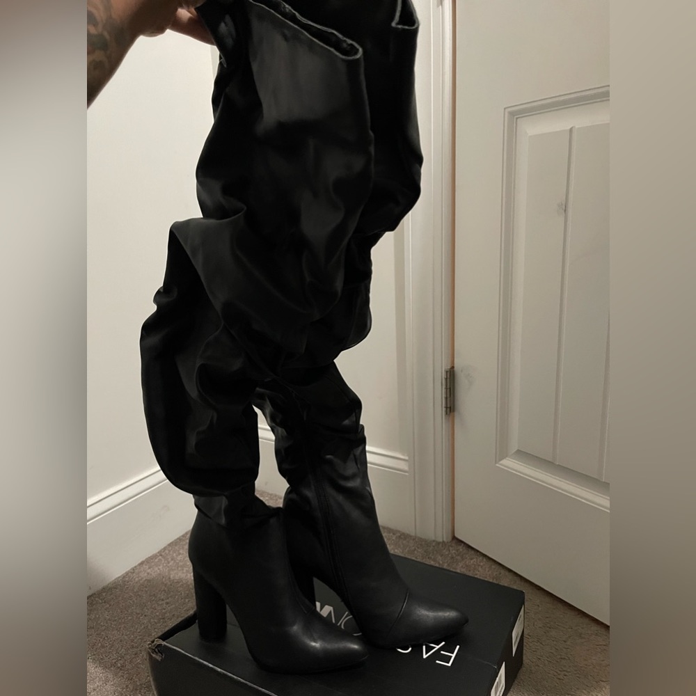 Fashion Nova AdoreYou thigh high heeled boots